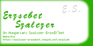 erzsebet szalczer business card